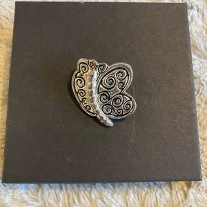 Silver butterfly pin